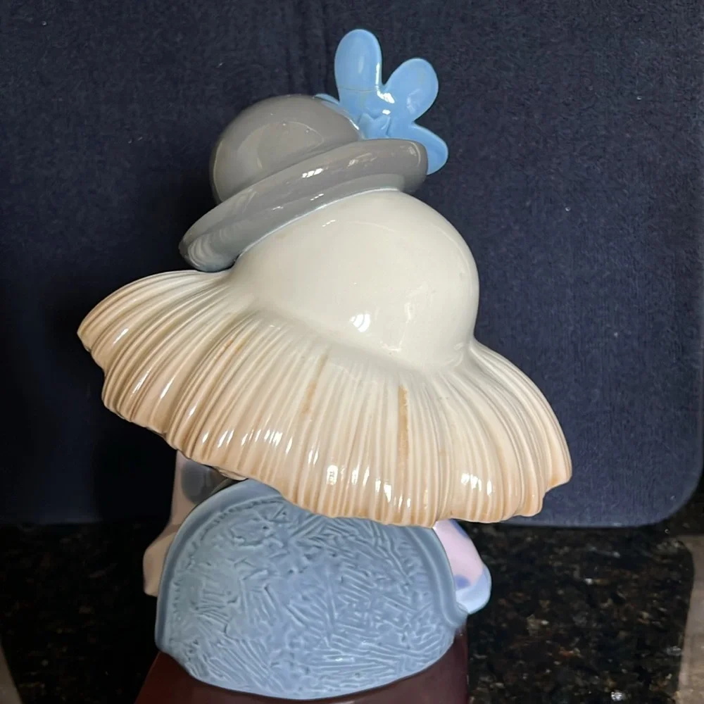 Vintage 1980’s Lladro pensive Clown bust #5130 with wood base and original box - Picture 4 of 17